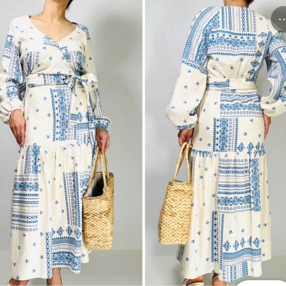 Never worn - Anthropologie Madison d’Amelie Wrap Top & Skirt Set, size medium - Picture 2 of 5